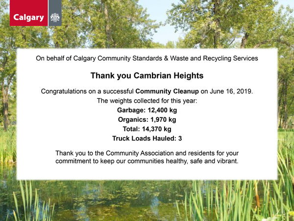 Thank you community clean up